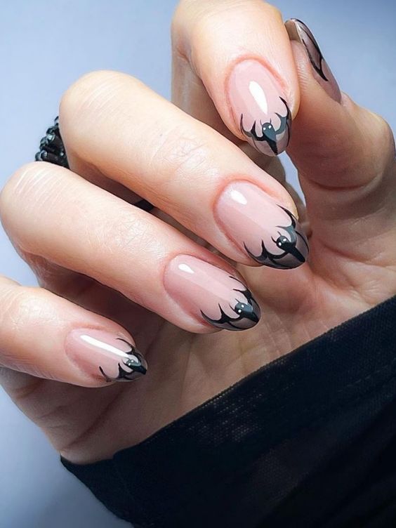 Evoke the Dark Side: 33+ Goth Nail Inspirations for a Hauntingly Beautiful Look.