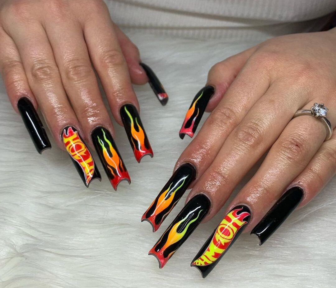 43+ Fiery Flame Nail Designs That Set the Trend on Fire.