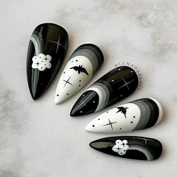 Evoke the Dark Side: 33+ Goth Nail Inspirations for a Hauntingly Beautiful Look.